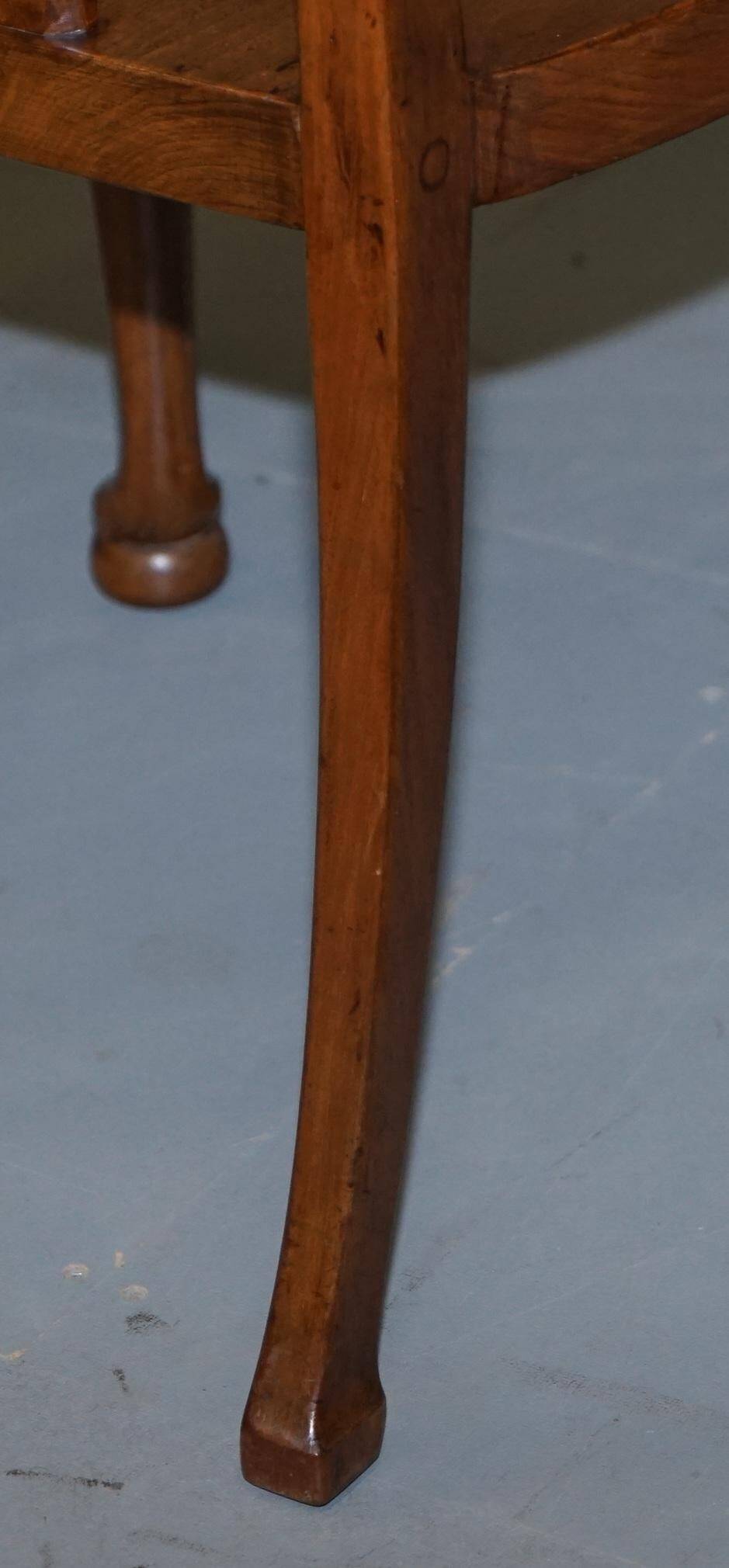 Victorian Howard & Son walnut office chair with stamp.