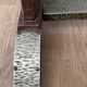 1930s wooden bistro table with formica and zinc