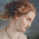 Tableau Ancien Portrait Féminin Du 19ème Siècle