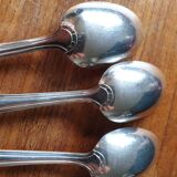 Set de 6 petites cuillères art déco en métl argenté
