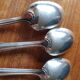 set of 6 small art deco spoons in silver metal
