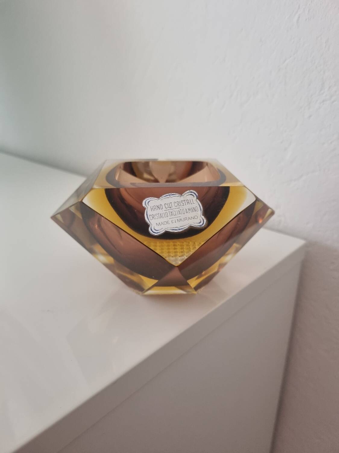 Sommerso Murano set: ashtray + table lighter