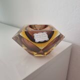Murano Sommerso ashtray + table lighter set