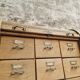 Antique roller shutter cabinet oak chest of drawers