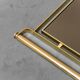Wall mirror smoked glass brass metal vintage modern