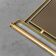 Wall mirror smoked glass brass metal vintage modern