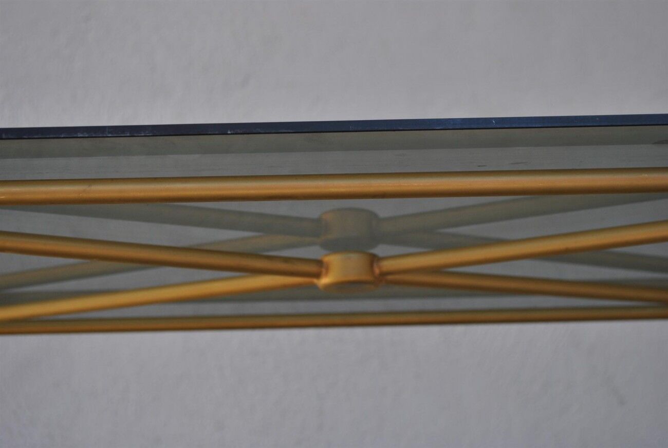 Serving style 1940 on gilded bronze smoked glass top