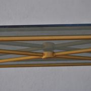Serving style 1940 on gilded bronze smoked glass top