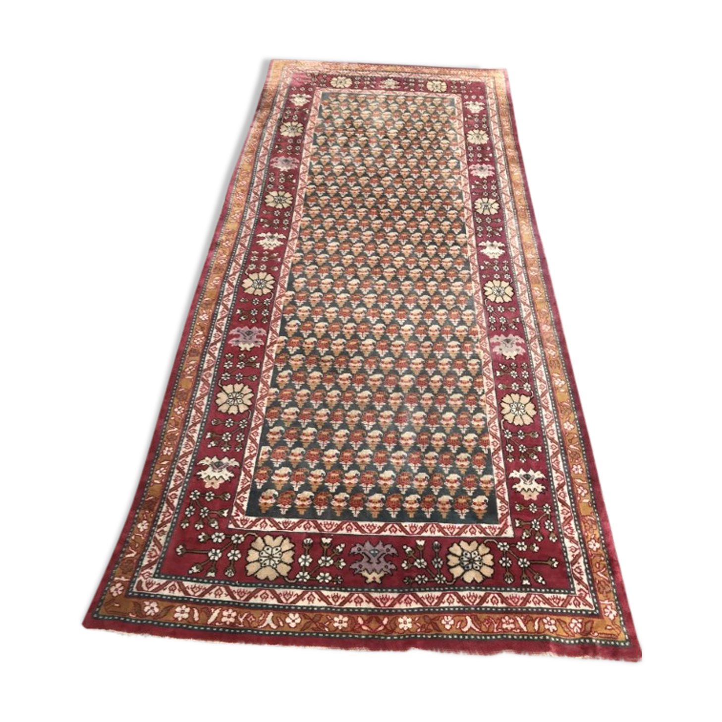 Very large carpet Algeria style done Donegal hand 292 X 686 CM