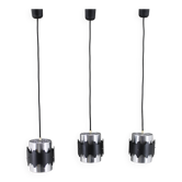 1960s Set of Three Danish Pendant Lights