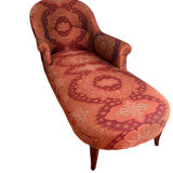 Old daybed reupholstered with nine cashmere fabrics from the 1950s