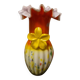 Vase en verre soufflé multicolore ́