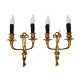 Pair of Louis XVI bronze gold