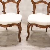 Chaises De Salle à Manger En Noyer, XIXe Siècle