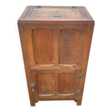 Meuble de métier Frigo bois glacière bar en chêne des années 30