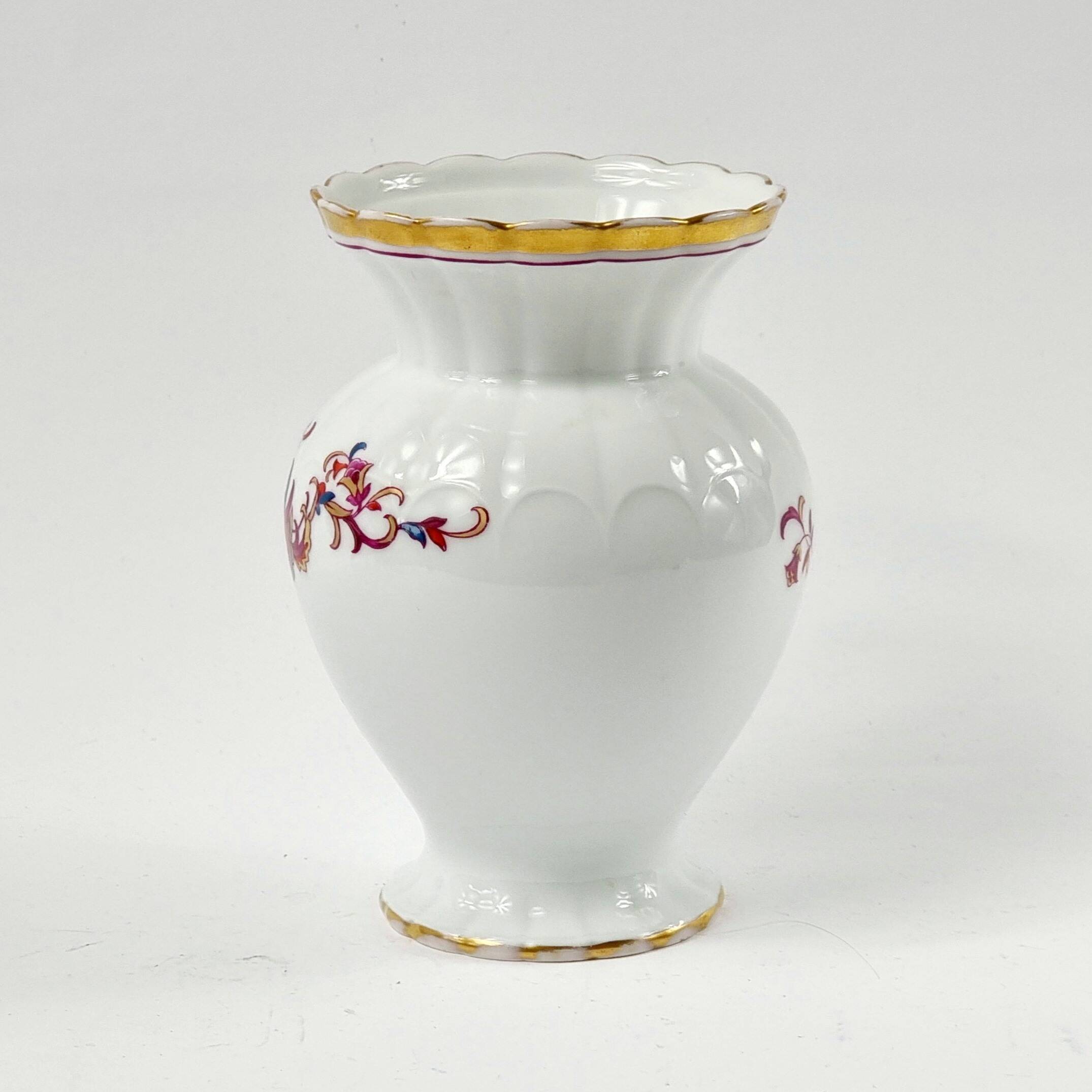 Vintage Hand Painted Porcelain Vase from Fürstenberg, Germany, 1960s/1970s