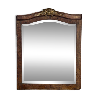 Old mirror, elm magnifying glass, 1920s