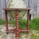 Former Bar Mappemonde Structure Wood Torsadé - Globe Metal Turning Vintage