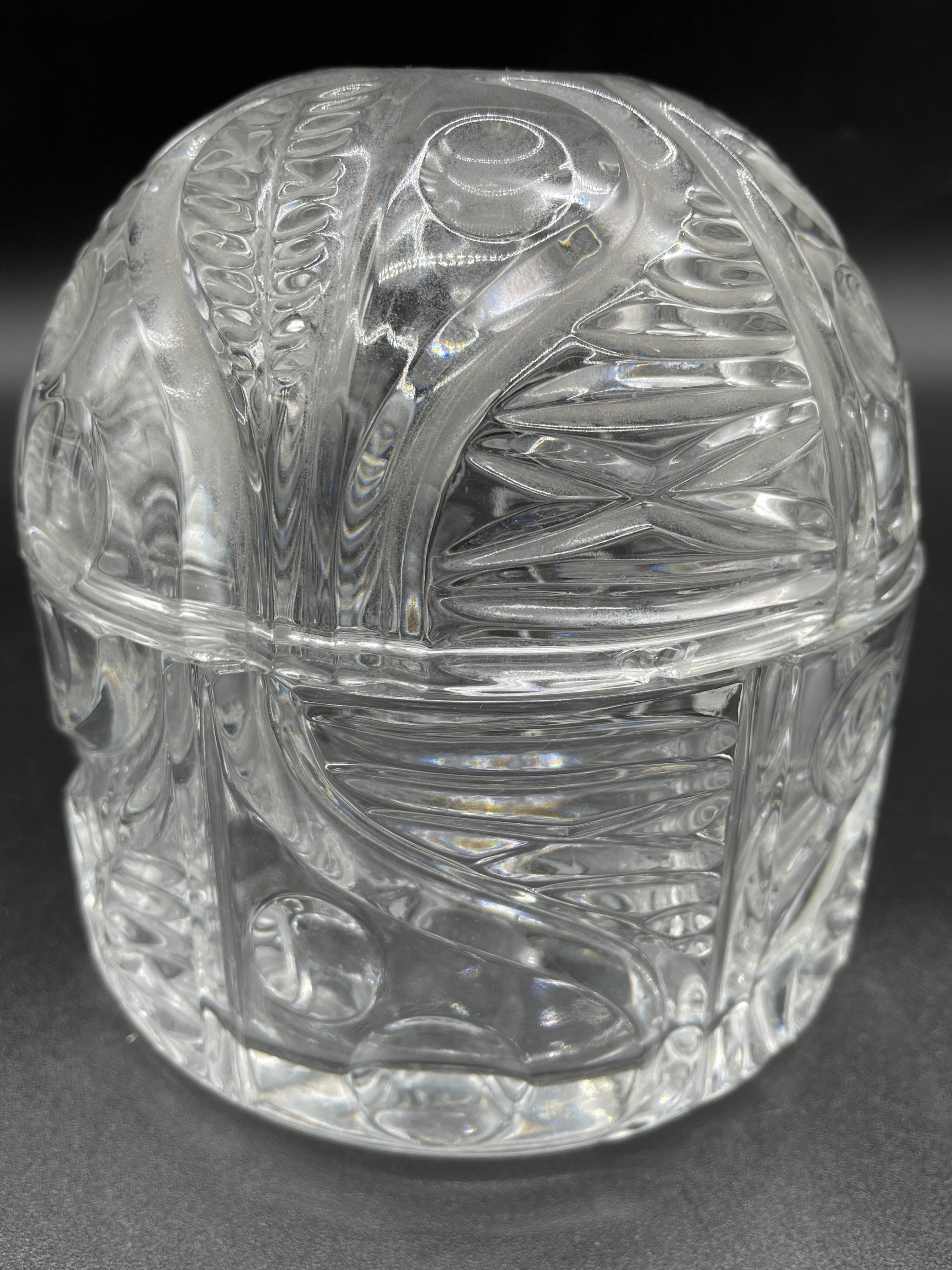 Bohemian crystal bonbonnière 24% PbO – Bohemia Czechoslovakia – Box