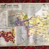 Pedagogical map 1972 Seine Saint Denis 93