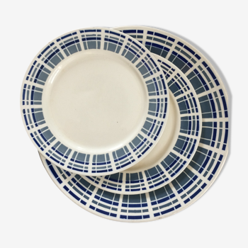 Lot de 3 plats, années 30