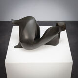 Abstract bronze female sculpture by Francine Govers, 1990s