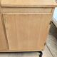Renovated vintage 1950s oak boarding school wardrobe