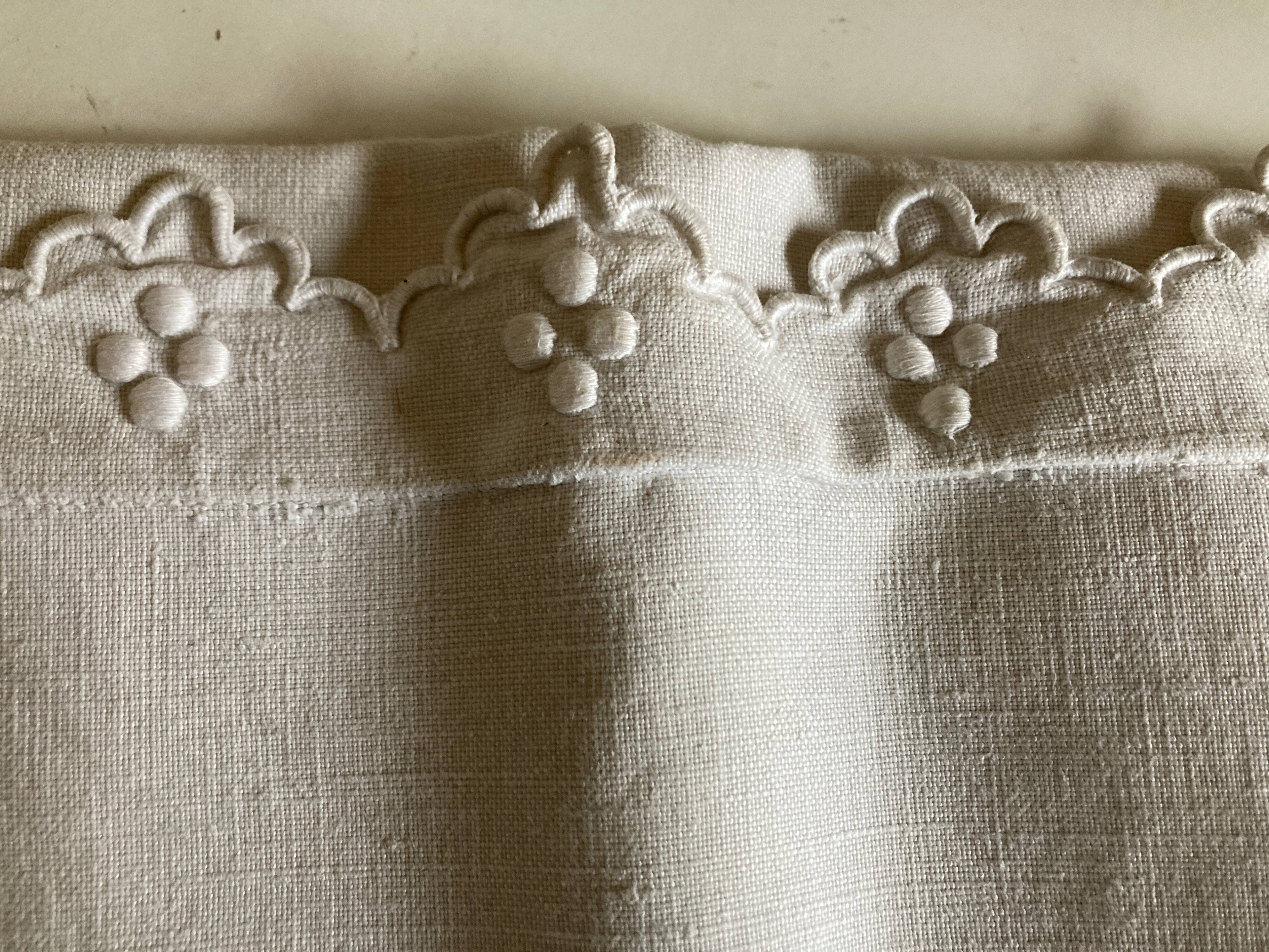 19th country pillowcase in raw linen canvas