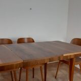 Extension table in Walnut Cesky Nabytek, Vintage Czech 1950 s