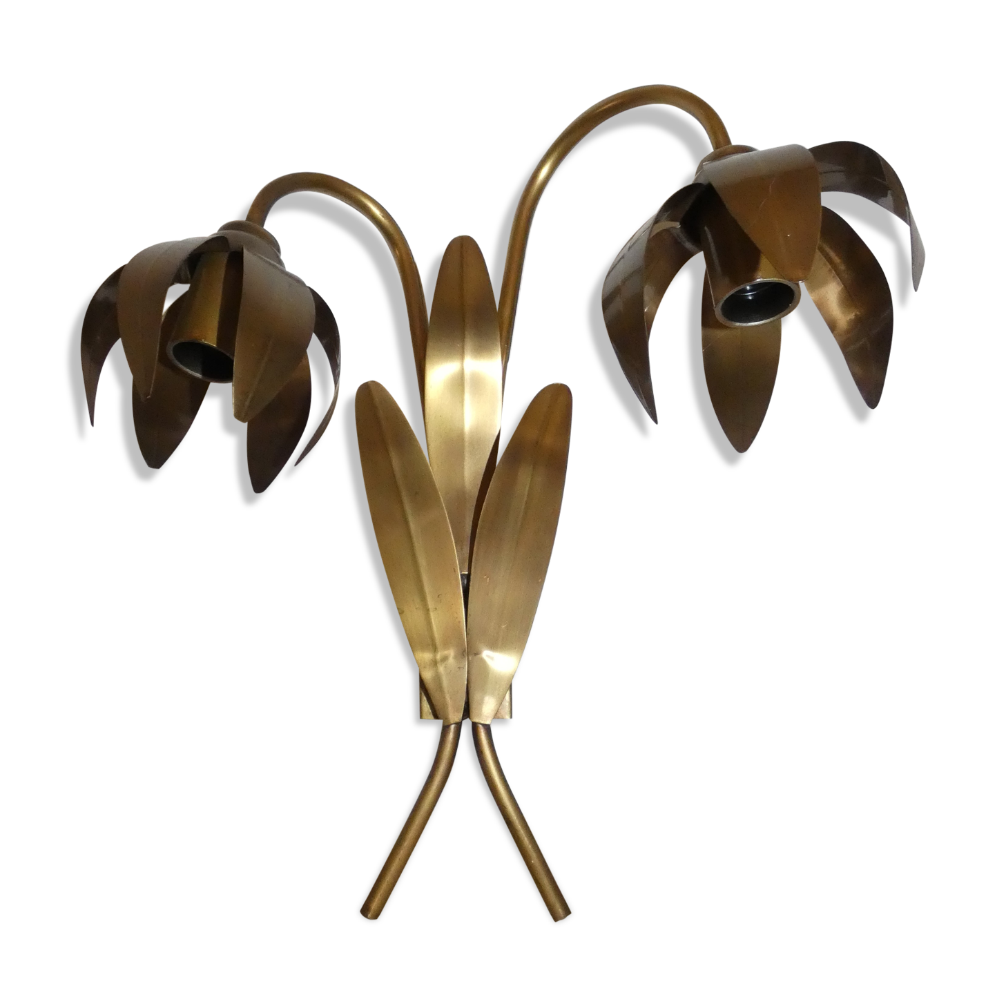 Wall lamp double lotus Maison Florart 1960