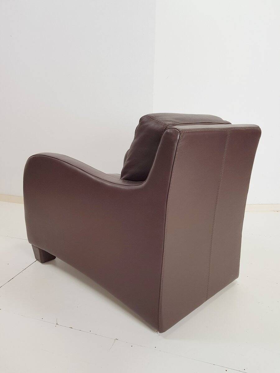 Modern Brown Leather Armchair from Musa Design, Italy, 1990s