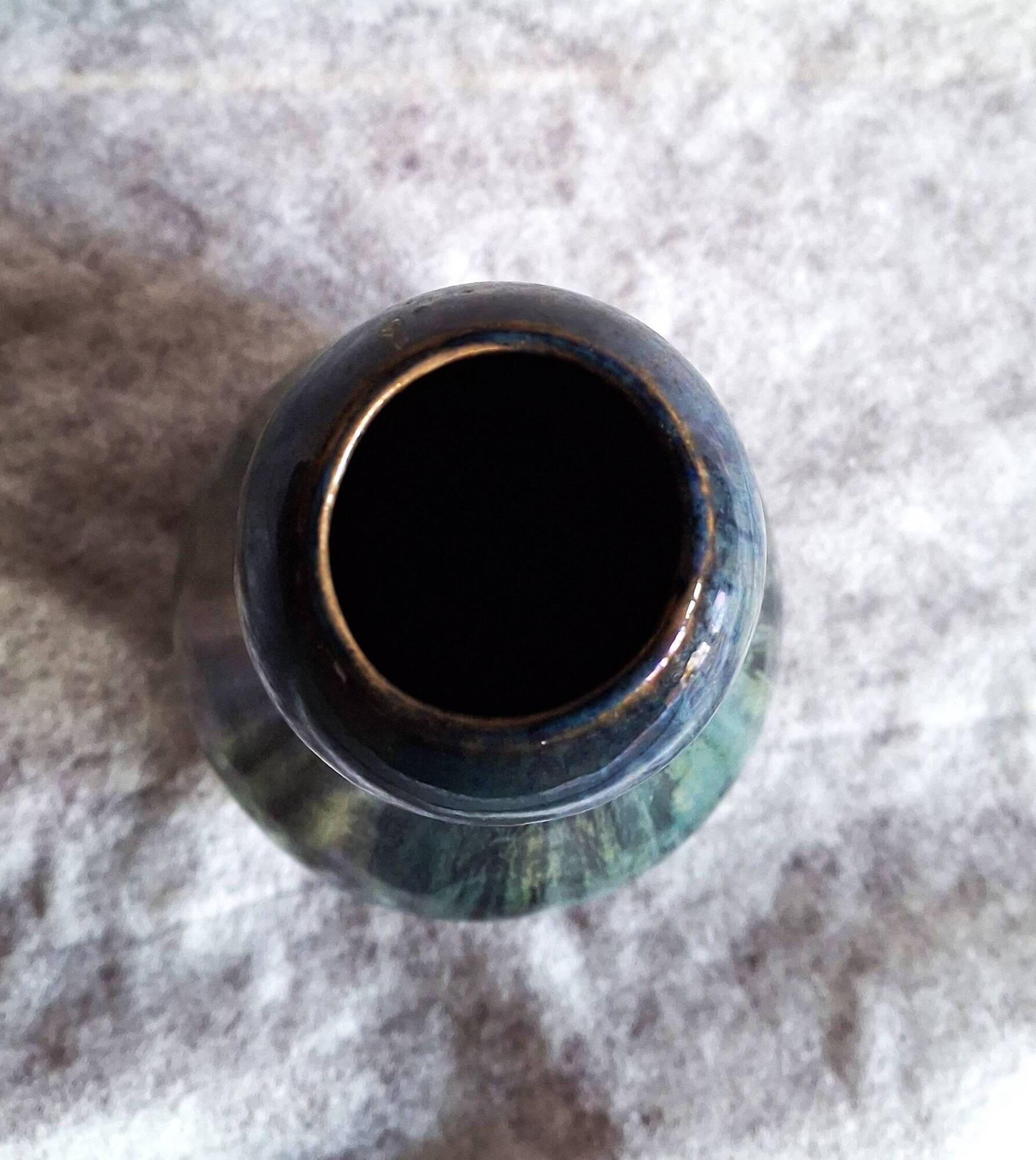Iridescent vase Alphonse Cythère 1861-1941 26 cm signed Art Deco period 1920
