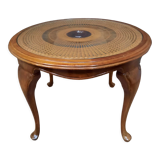 Table basse plateau canné