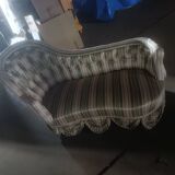 Striped silk chaise longue