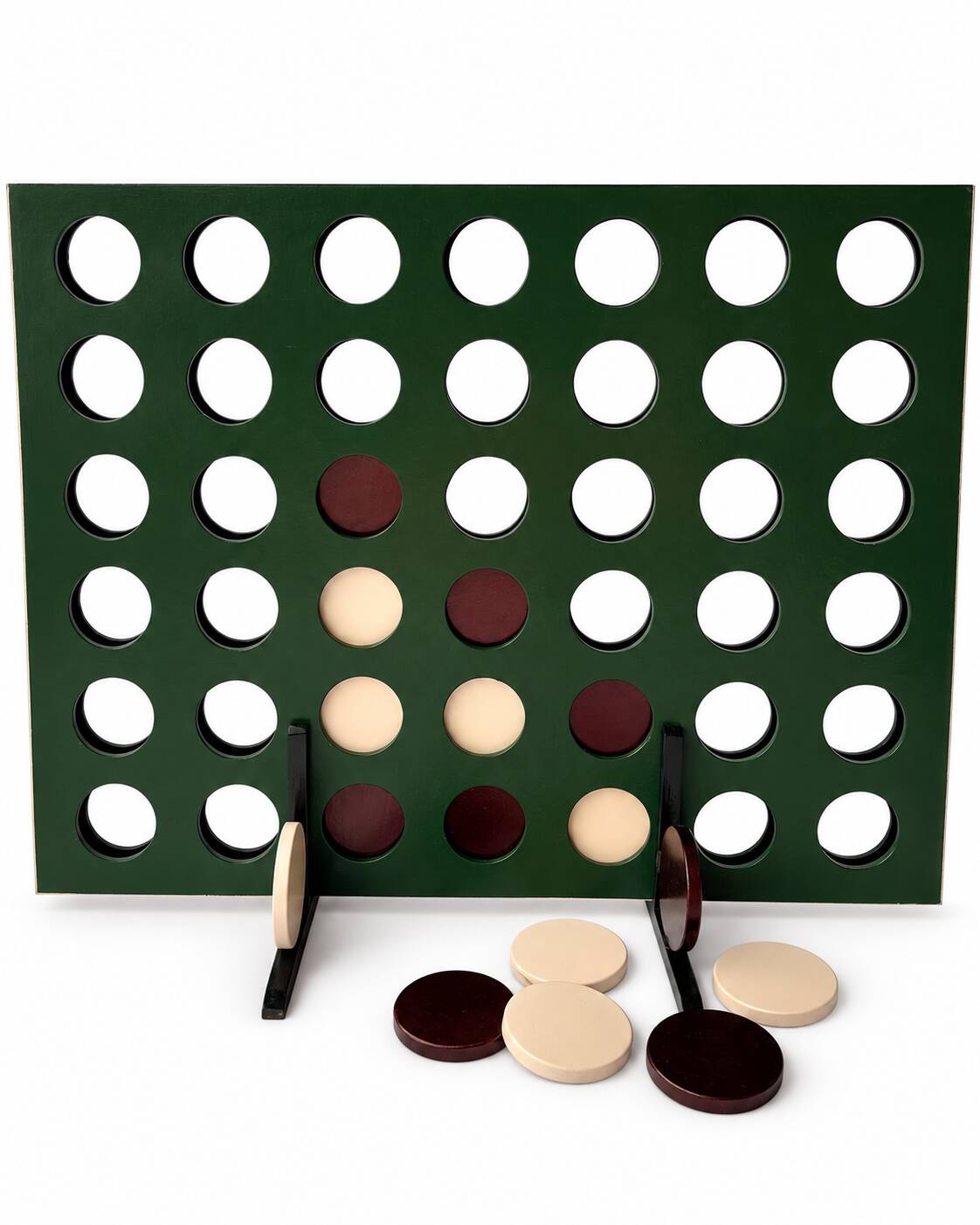 One-of-a-Kind Handmade Oversized Wooden Four-in-a-Row Game