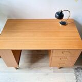 Vintage Scandinavian Formica Desk with 3 Drawers from the 70s