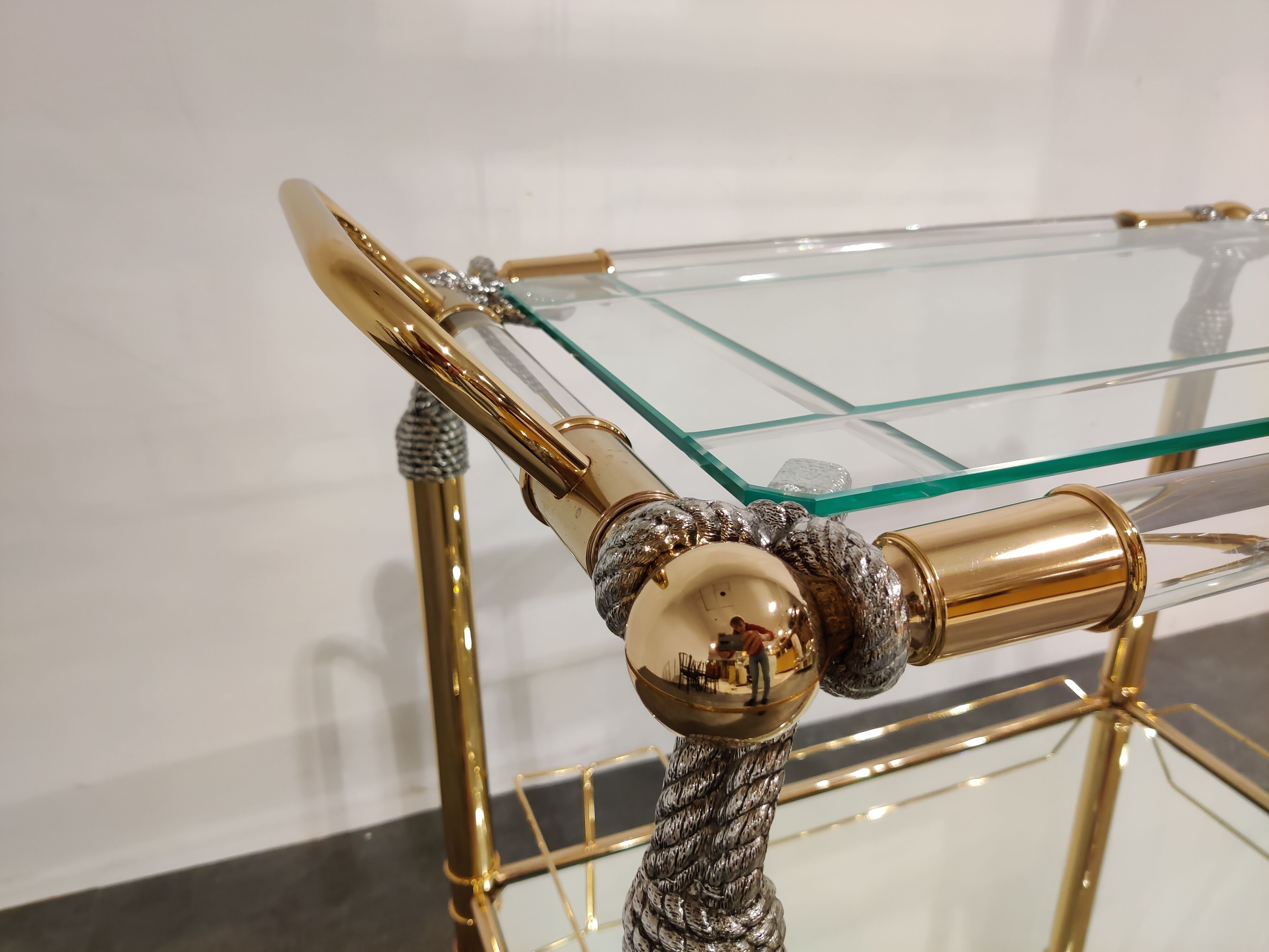 Vintage hollywood regency trolley, 1970s