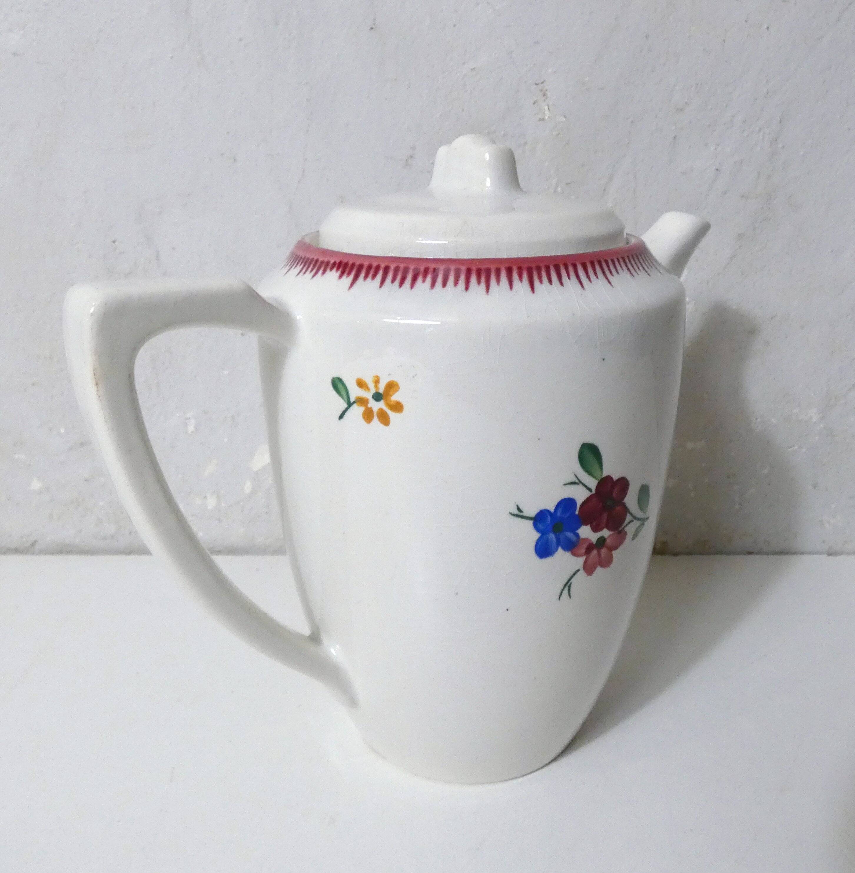 Digoin sarreguemines teapot model fleurettes