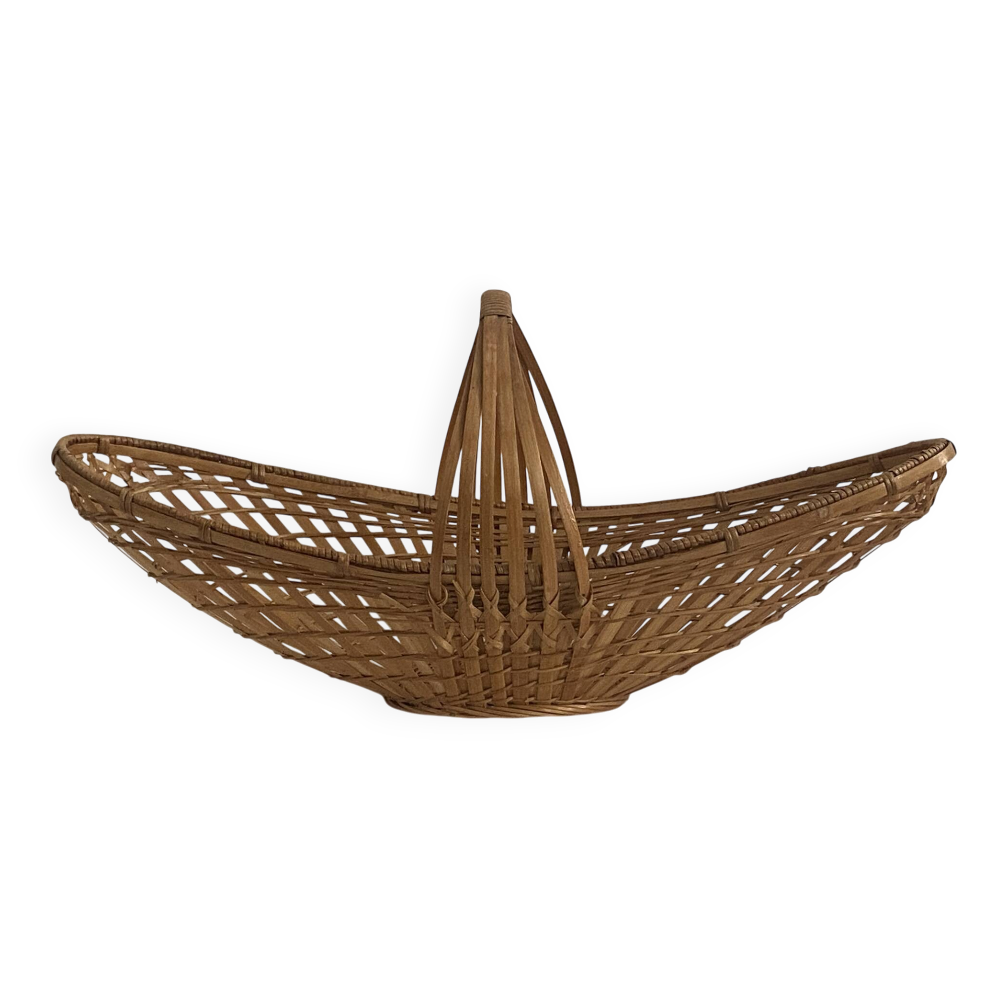 Large wicker flower basket