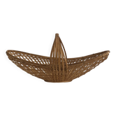 Grand panier à fleur en rotin