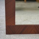 1950s modernist mahogany veneer mirror