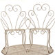 Garden salon 60 year wrought iron 2 chairs 2 chairs 1 table spirit Mategeot