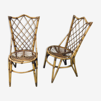 Duo rattan chairs