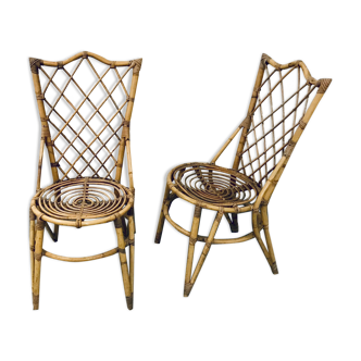 Duo rattan chairs