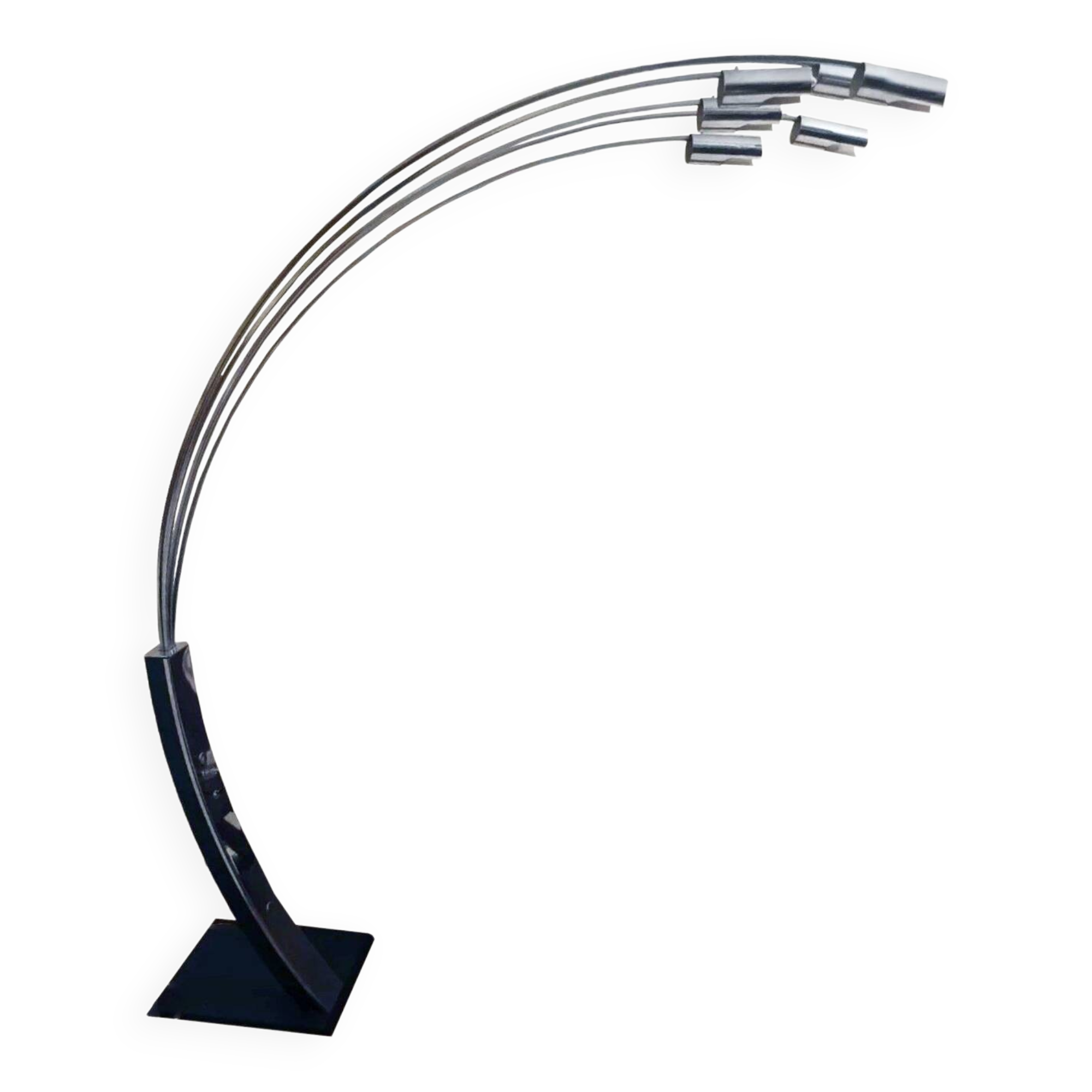 Vintage Floor Lamp • Arc • Beltrami & Gencarelli • Ricerca New Design • Chromed Metal • 1970