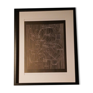 Tableau Vintage Art Optique - cadre