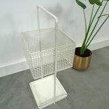 White metal vintage umbrella holder, umbrella stand