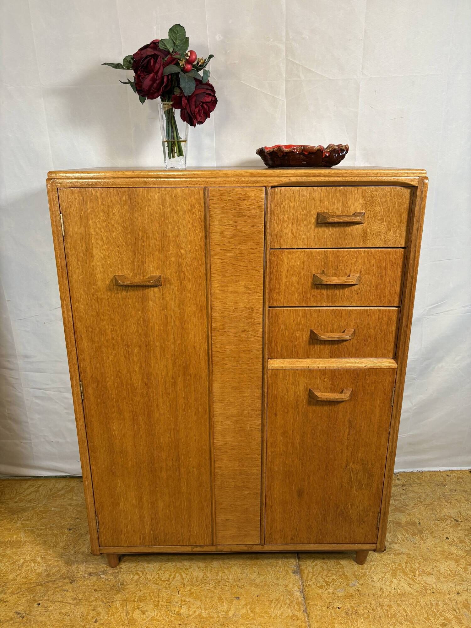 Mid-Century Retro Vintage Oak Compactum Gentleman’s Wardrobe by G Plan E. G