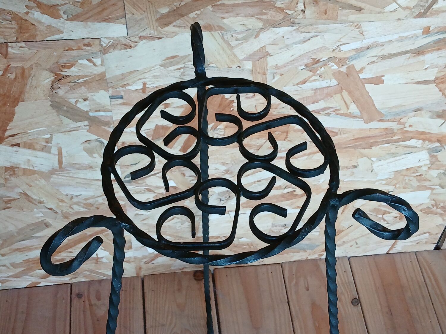 Wrought iron side table from the 1950s.