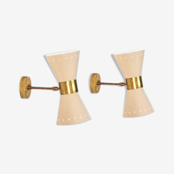 Pair of sconces de diabolo Italian